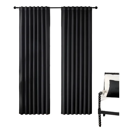 Juego Cortinas Blackout Textil Pesado Presilla Oculta 2.10mt