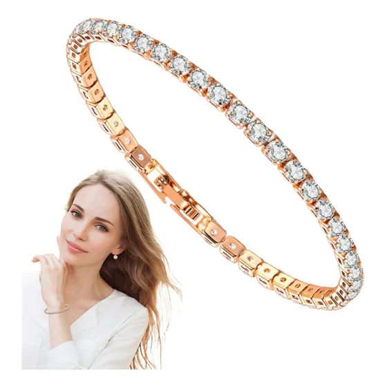 Pulseras De Tenis Moissanite Colección De Joyas De Cadena Pu
