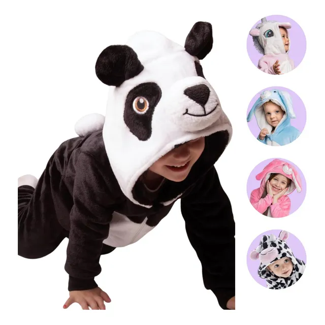 Pijama Kigurumi BebĂȘs Meninos Fleece Liso ZĂper De Inverno Pijama Kigurumi BebĂȘs Meninos Fleece Liso ZĂper De Inverno