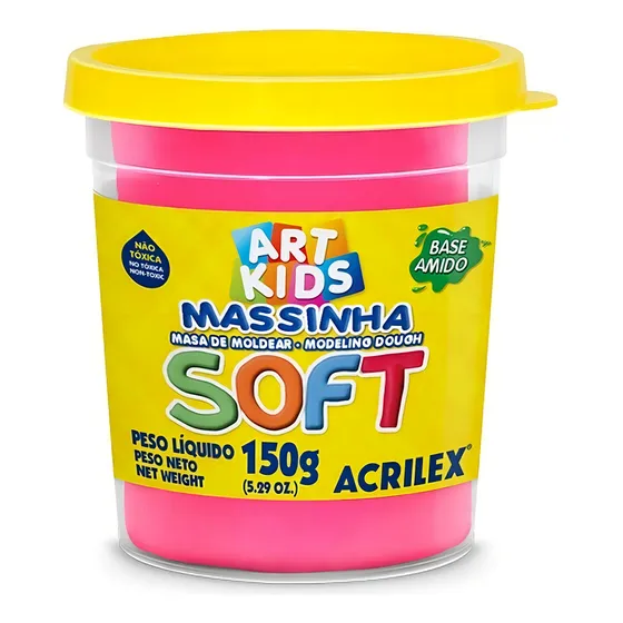 Masa para modelar Soft Pot, 150 g, rosa, Acrilex