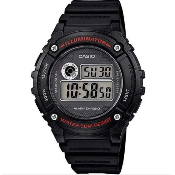 Reloj de pulsera estándar Casio W216h1avdf para hombre, color de la correa: negro
