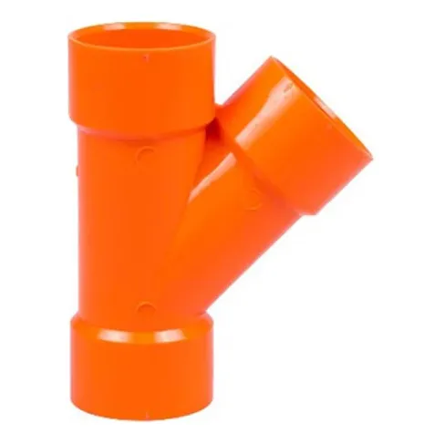 Yee Pvc 3 Pulgadas 75mm Reforzada Anaranjado