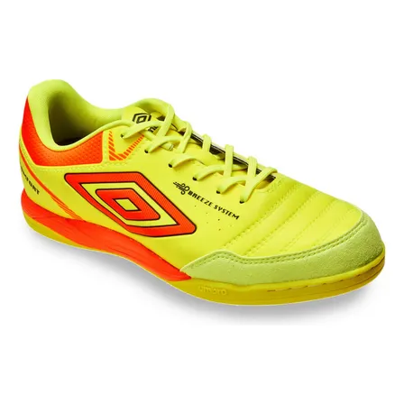 Chuteira Masculina De Futsal X-comfort Em Sintético Umbro Limão Coral Preto 40 Br