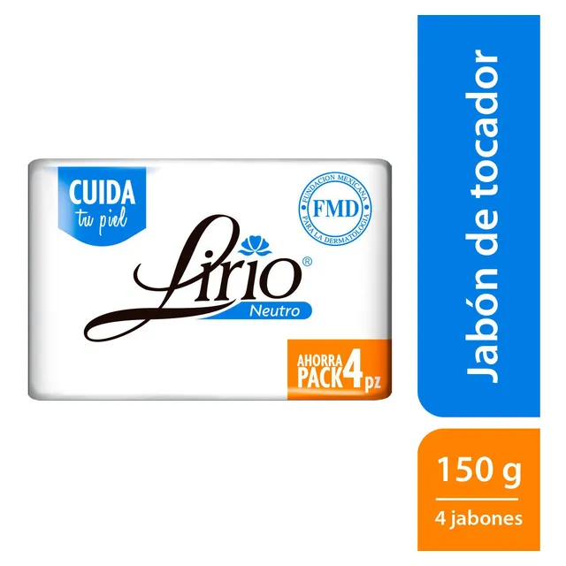 Jabón en Barra Lirio Neutro 4 Barras de 150g