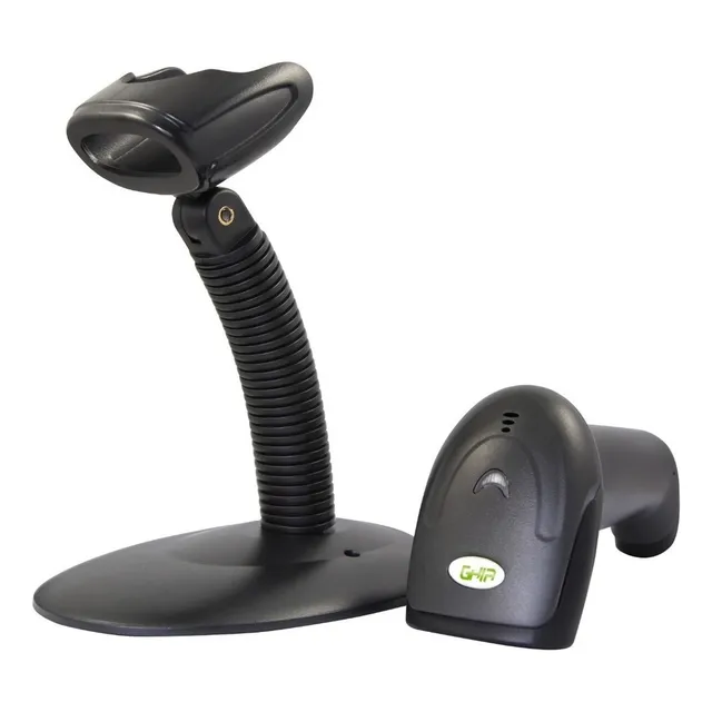 Ghia Lec-74 Lector Código Barras Láser 1d Cable Usb Y Base