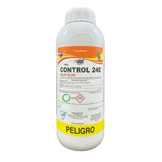 Control 24 E Insecticida Uso Urbano Cucarachas Arañas 1 Lt
