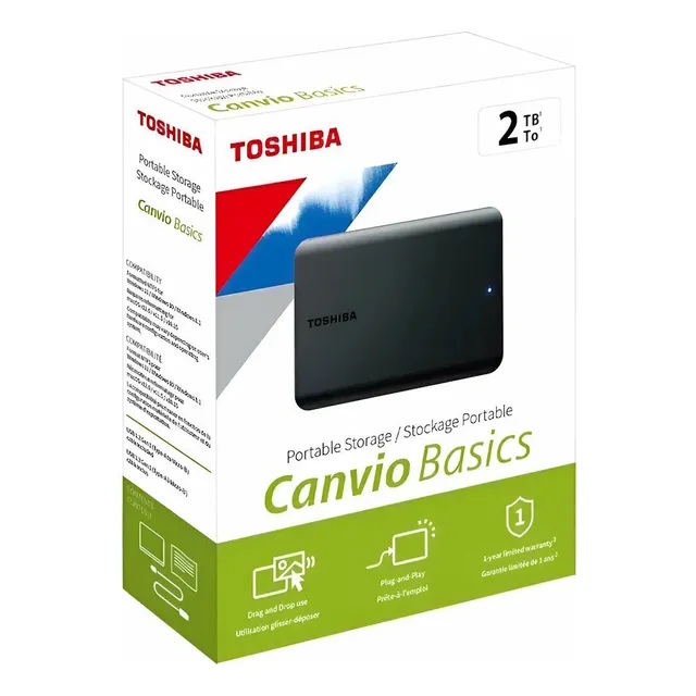 Disco Duro Externo Toshiba Canvio Basics 2 Tb Usb 3.0 2.5''
