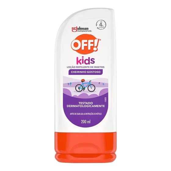 Repelente De Insetos Off Kids Cheirinho Gostoso 200ml Loção