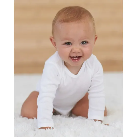 Pack De 3 Bodies Blancos Mangas Largas Algodón Gerber Bebés