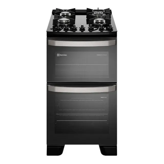 Fogão 4 Bocas Electrolux Preto Duplo Forno Experience Fe4db Preto...