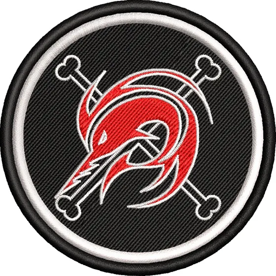 Patch Bordado Caveira Arlong One Piece Motociclista Des42