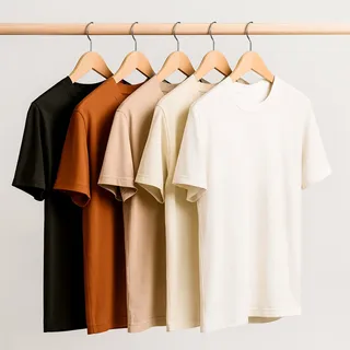 Kit 5 Camisetas Lisas Algodão Premium Tradicional Básicas
