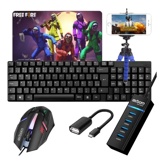 Kit Gamer Para Celular Completo Barato Top Mobilador Ff Pubg