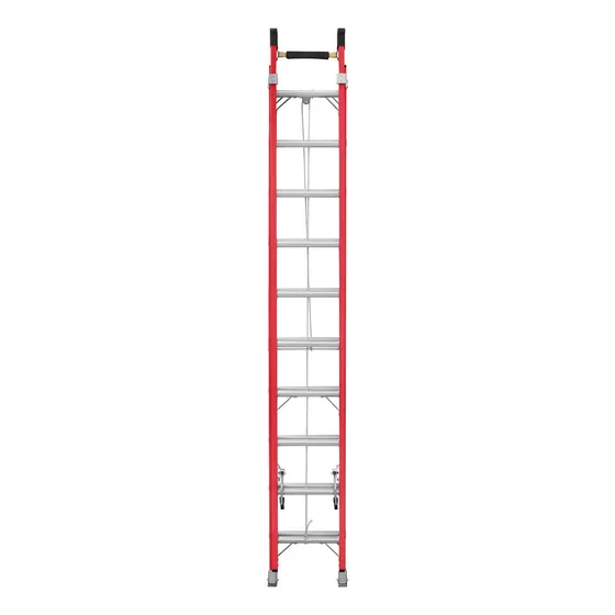 Escala Extensible Fibra De Vidrio Con Cuerda 6,8 M