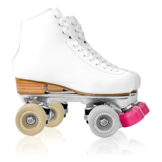 Patin Premium Bota Mora Plancha Tmg Ruedas Sanvio T.260