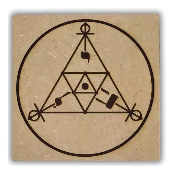 Gráfico Da Radiestesia - Mdf 20x20cm 6mm - Scap Cabalistico