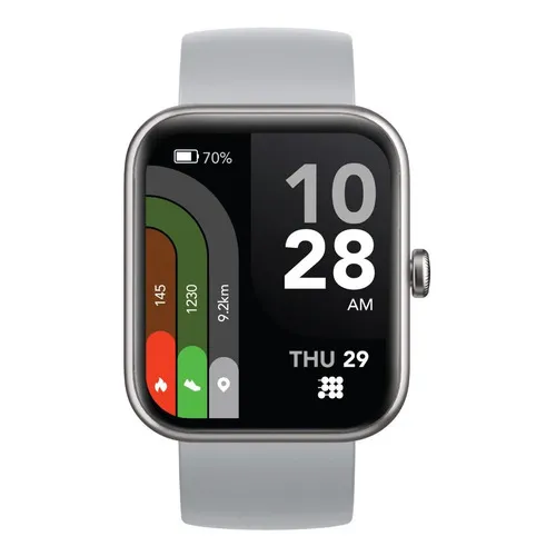 Reloj Smartwatch Cubitt Ct2p2-18 Gris Unisex Color De La Caja Plateado Color De La Malla Blanco Color Del Bisel Plateado