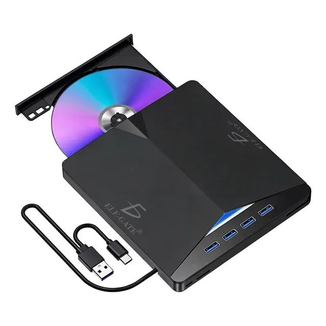 Lector Dvd Externo Quemador De Cd Grabador Usb 3.0+ Type C