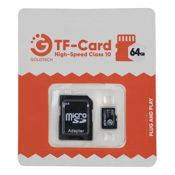 Memoria Micro Sd Goldtech 64gb Clase 10 Con Adaptador Ub | Cuotas sin interés