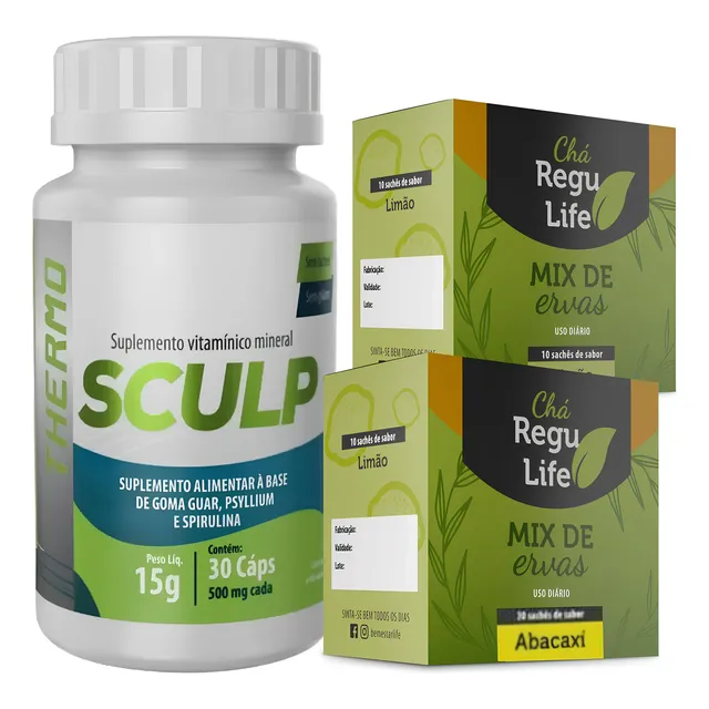 Sculp Thermo+ 2 Chá Regu Life Versão Sabores