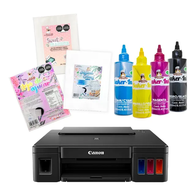 Impresora Tintas Comestibles Wifi + Obleas + Hojas De Azucar