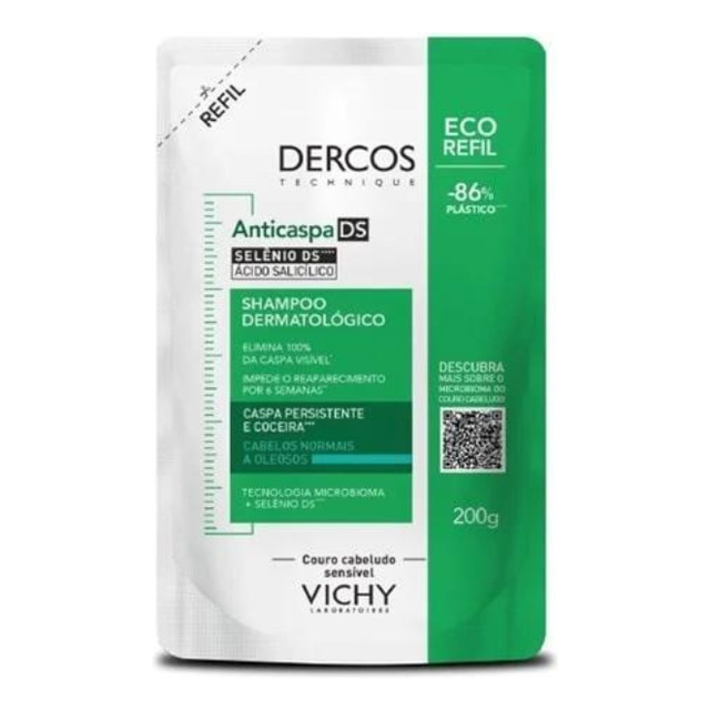 Refil Shampoo Anticaspa Ds Vichy Dercos Oily Oleosos 200g Refil Shampoo Anticaspa Ds Vichy Dercos Oily Oleosos 200g
