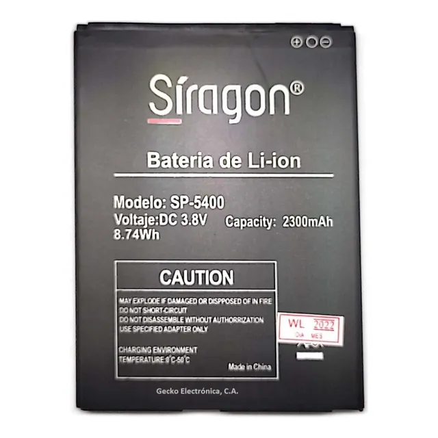 Bateria Pila Sp-54000 5400 2300mah Nuevas Somos Tienda