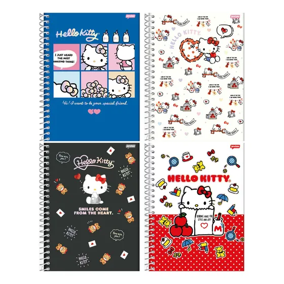 Caderno 10 Matérias Hello Kitty Jandaia - 5 Un Sortidas