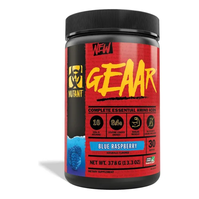 Geaar 30 Serv. / 378 Gr Eaas Mutant - Fisica Sabor Blue Raspberry