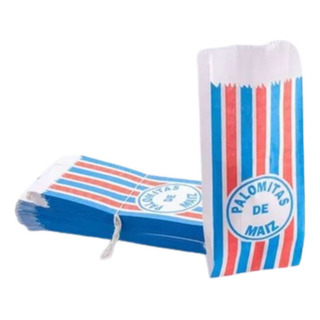 100 Pz De Bolsa De Papel Para Palomitas Botanera Impresa 100 Pz De Bolsa De Papel Para Palomitas Botanera Impresa