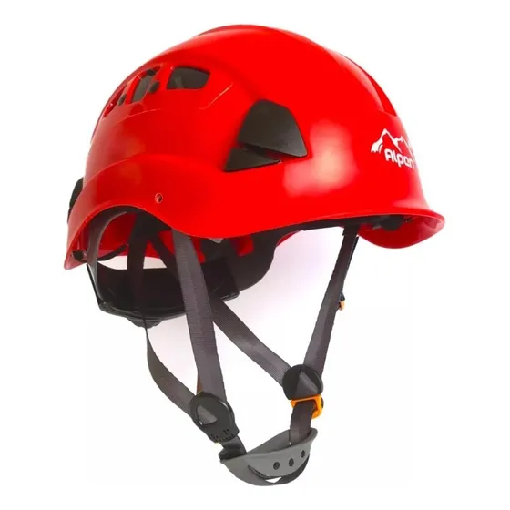 Casco Alpen  Ventilado Para Rescate Y Alturas Color Rojo 