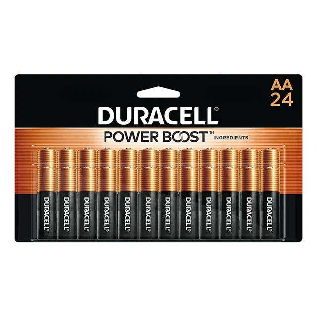 Duracell AA alcalina larga duración paquete 24 pilas