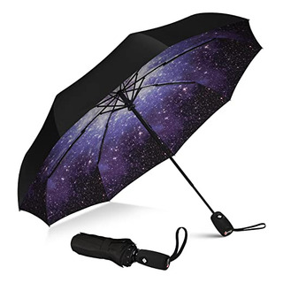 Paraguas De Viaje A Prueba De Viento Compacto Negro Morado Paraguas De Viaje A Prueba De Viento Compacto Negro Morado