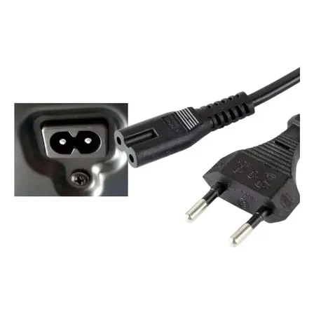 Cabo de Força Bipolar Fio Energia Preto 1.5m Compativel Ps5 Ps4 Ps3 TV Samsung LG