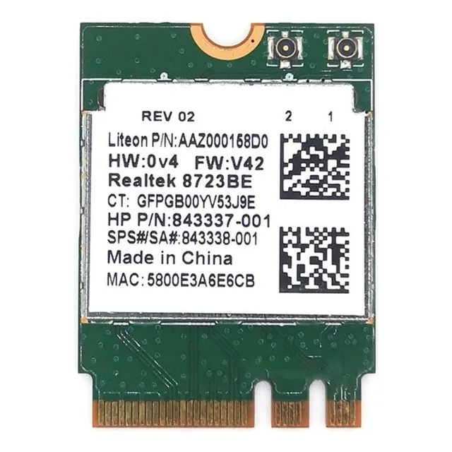 Tarjeta Inalámbrica Rtl8723be Doble Banda + Bluetooth 4 M.2