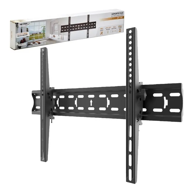 Soporte Tv Monitor 37 A 75 Pulgadas Fijo Inclinacion Netmak NM-ST12 Color Negro