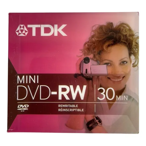 Mini Dvd Regrabable Dvd-rw 1.4gb 30 Minut Tdk Caja De 5 Und