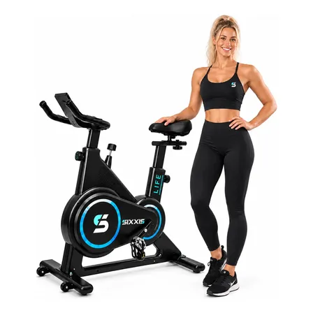 Bicicleta Ergométrica Spinning Smart Bluetooth 16kg Life Preto/azul Sem Voltagem
