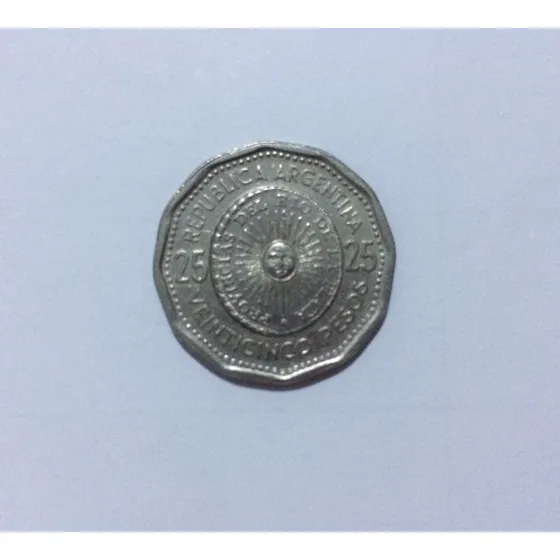 Moeda Argentina De 25 Pesos De 1968
