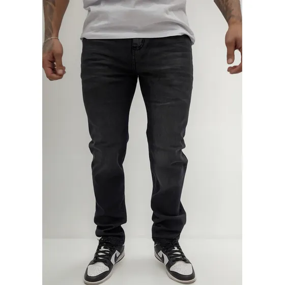 Pantalón Jean M51jeans Negro Semi Chupin Cn Bolsillos Hombre