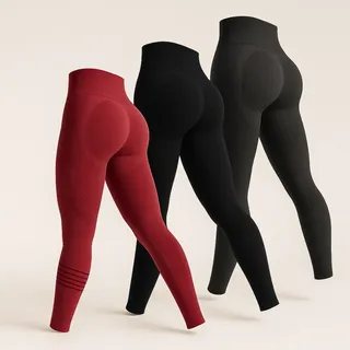Kit 3 Calça Legging Empina Levanta Bumbum Fitness Academia Kit 3 Calça Legging Empina Levanta Bumbum Fitness Academia