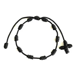 Pulsera Decenario Lucky Charms Cruz Tejida Ajustable Pulsera Decenario Lucky Charms Cruz Tejida Ajustable