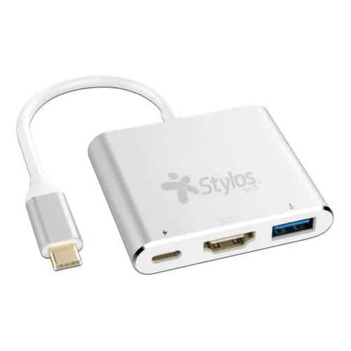 Hub Stylos Tech STCBHUB31S De Usb-c A Puerto Hdmi, Usb A 3.0, Usb C