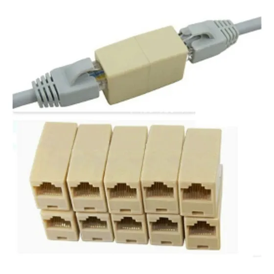 Adaptador Union Rj45 Hembra Cat5e Cat6 Conectores Rj45