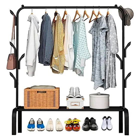 Perchero Rack Armable Ropa Organizador Closet Hogar Ganchos