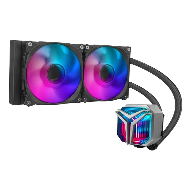 Enfriamiento Líquido Yeyian AVANCE INFINITY 240 ARGB, 2x 120mm, hasta 2200RPM, Aio 240mm Para Intel LGA115X/LGA1366/LGA1200/LGA1700/LGA185, AMD /AM4/AM5 YTD-240AL-M1