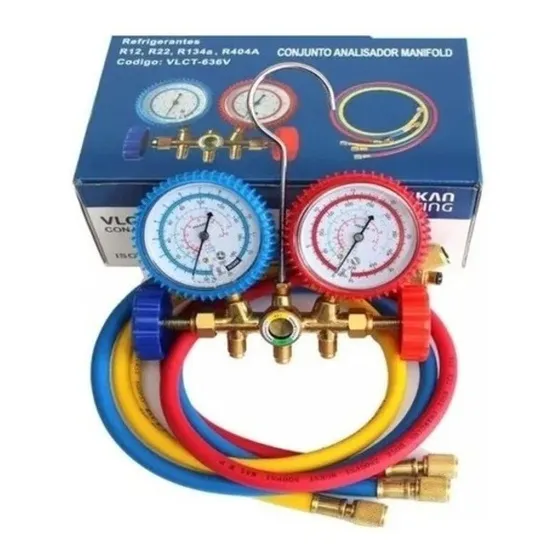 Manifold Para Ar Condicionado R12 R22 R404a R134a Vulkan