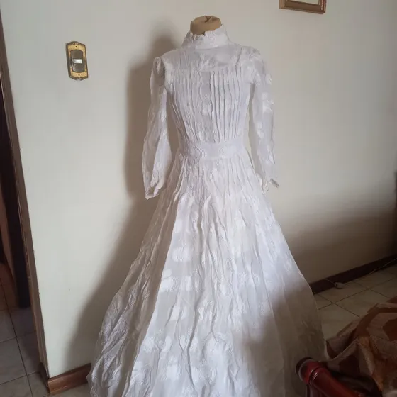 Vestido Comunión O Novia Taliano Antiguo , De Época Xs