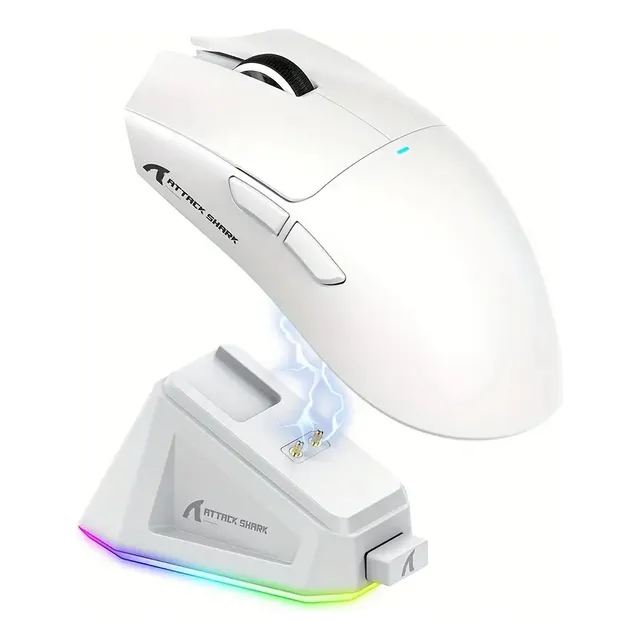 Mouse Gamer Attack Shark X11 Con Base De Carga Magnética