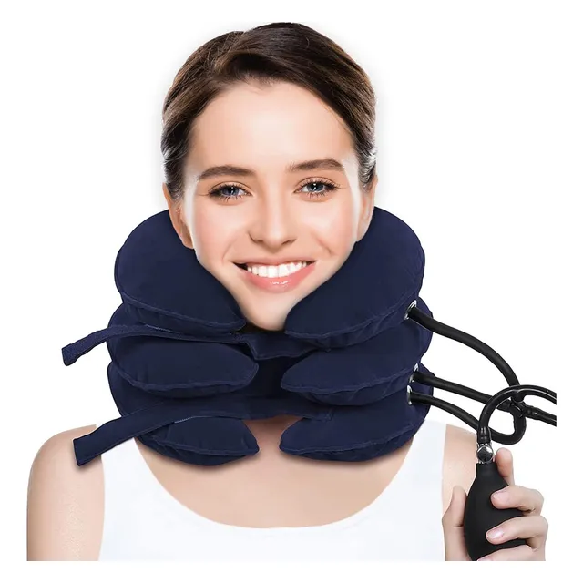 Camilla Inflable Cuello Collarin Almohada Tracción Cervical